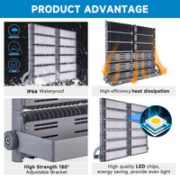 Lámparas de Exterior de Alta Calidad, Resistentes al Agua IP65, 100W 200W 300W 400W 500W 800W 1000W 1200W, Reflector LED para Estadios