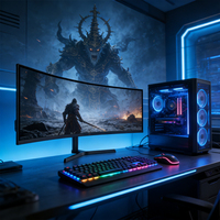 Moniteur de jeu incurvé ultra-large 34 pouces 2K 180Hz 1ms sans cadre 21:9, 99% SRGB, haute luminosité, écran LCD de bureau