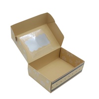 Boîte en kraft de Noël personnalisée à prix avantageux, tiroir, boîtes transparentes, boîte en kraft pour biscuits, emballage avec fenêtre en PVC