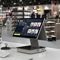 Terminal de point de vente Windows/Android Kiosque de commande automatique Supermarché |   Terminal de paiement tactile tout-en-un 15,6/11,6 pouces avec SDK Intel