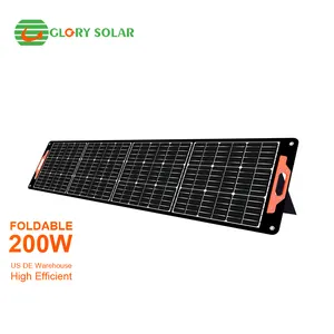 Glory Solar ETFE Panel surya, Panel surya monokristalin lipat 200W terbungkus untuk luar ruangan
