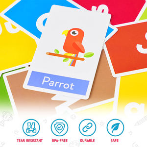Tarjetas flash personalizadas tarjetas cognitivas de dibujos animados entrenamiento de memoria niños aprendiendo alfabeto educativo oráculo tarjetas flash <span class=keywords><strong>para</strong></span> niños - Product Image 3