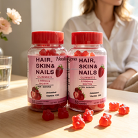 Gummies blanchissantes OEM au collagène pour cheveux, peau et ongles, contenant de la biotine