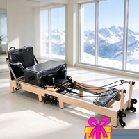 Commercial Venue Grade Hardwood Pilates Reformer Adjustable Reliable Timber Build for Professional Pilates Training Center