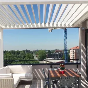 Telecomando personalizzato impermeabile girevole feritoia tetto Pergola Design tenda da sole