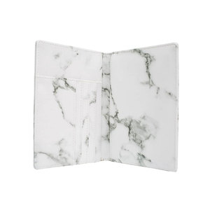 Funda impermeable <span class=keywords><strong>de</strong></span> cuero pu con bloqueo rfid para pasaporte, funda <span class=keywords><strong>de</strong></span> viaje con canicas blancas, resistente al agua - Product Image 2