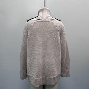 Pull en cachemire 100% de couleur unie de haute qualité haut Italie tricot personnalisé cachemire col roulé chandails pour femmes - Product Image 2