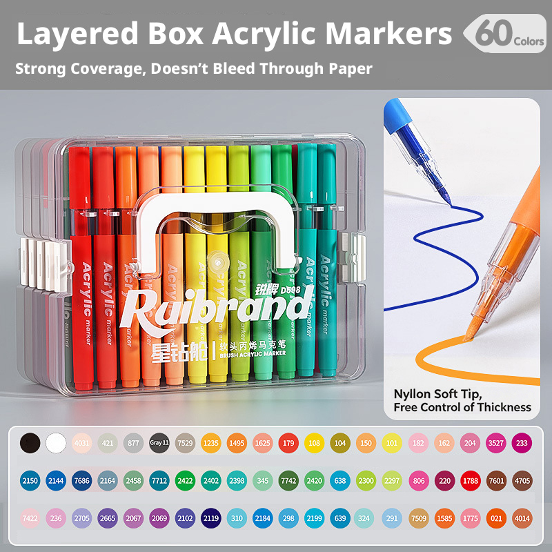 Marqueurs acryliques 60 couleurs
