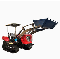 Tracteur agricole à chenilles diesel 80 CV robuste avec chargeur frontal et moteur