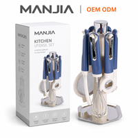 Ensemble d'ustensiles de cuisine OEM ODM, 7 pièces, en acier inoxydable, comprenant fouet, éplucheur, râpe à fromage, ouvre-bouteille