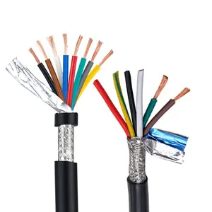 6 Inti isolasi PVC AWM UL2464 kabel tembaga telanjang/timah 80C 300v VW-1 20AWG 0.5mm terisolasi untuk Instrumentasi