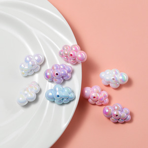 Acrylic Cloud <b>Beads</b> Irregular Shape Perforated Loose <b>Beads</b> For Jewelry Making DIY Accessories Spring 2024 Yiwu Origin - Product Image 1