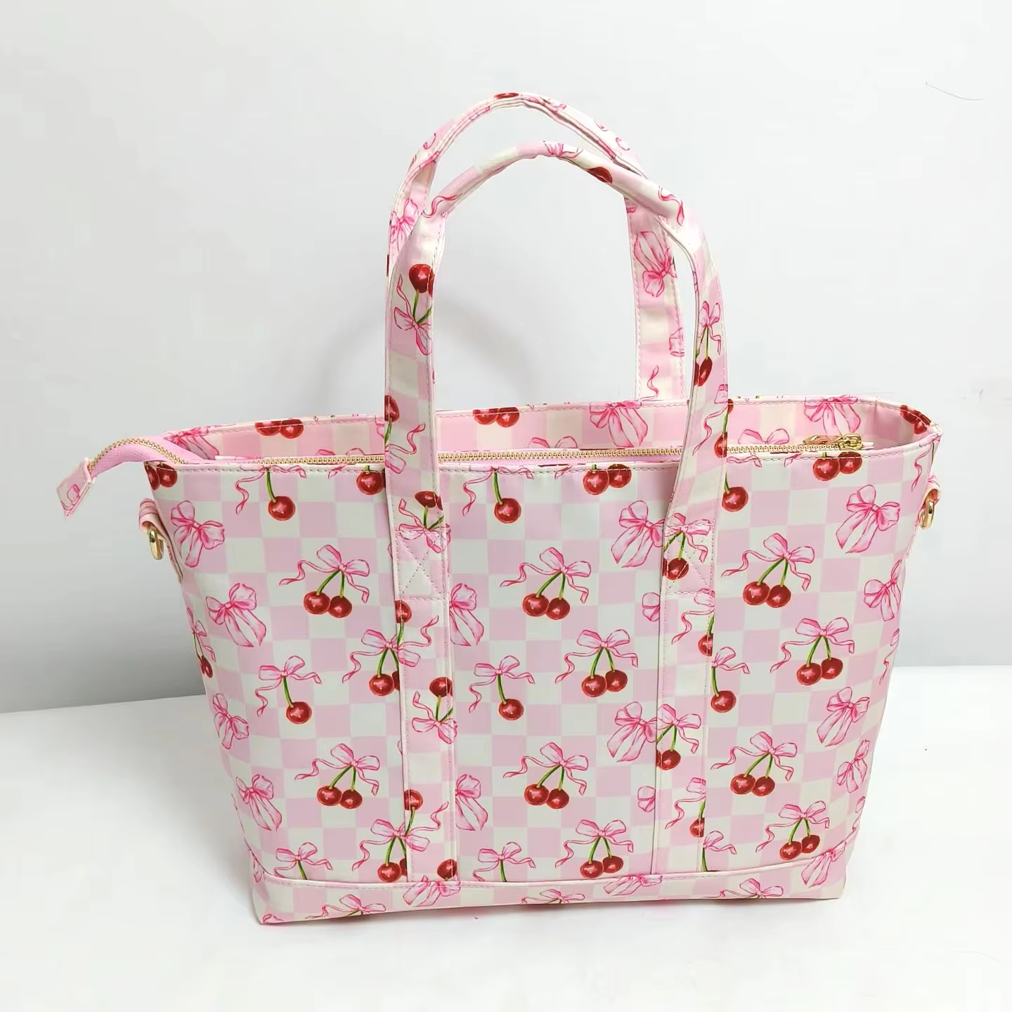 Fourre-tout imprimé cerise