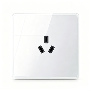 Tempered Glass Wall Socket 1 Outlet 16A 250V IP20 Minimalist Design Built-in Outlet - Product Image 1
