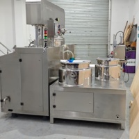 Machine d'émulsification homogène sous vide pour crème pour les mains, machine à fabriquer du ketchup, cuve de mélange chauffée pour masque capillaire, cuve de mélange agitée