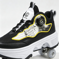 Chaussures à roulettes rétractables pour enfants garçons filles, 4 roues, chaussures de roller cachées, sports d'été en plein air, taille 33-43