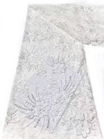Haute Qualité Haute Couture Femmes Robe avec Pleine Perles Sequin Tulle Français Dentelle Tissu