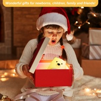Nouvelle machine à sons pour bébé, ours polaire, veilleuse, lampe à tapoter, rechargeable, enregistrement de 30 berceuses et sons apaisants