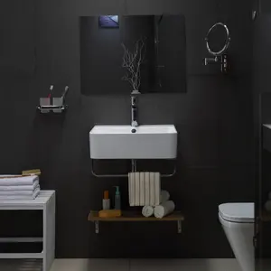 Lavabo de cerámica de lujo para Hotel, lavamanos blanco, precio