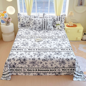 Sợi Nhỏ 100% <span class=keywords><strong>Polyester</strong></span> In <span class=keywords><strong>Polyester</strong></span> Ga Trải Giường Đặt Hoa Rắn Làm Mát Dệt Kỹ Thuật Cho Nhà Khách Sạn Bệnh Viện Bộ Đồ Giường - Product Image 3