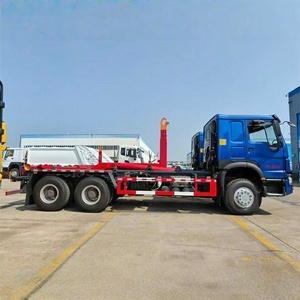 Camion à ordures HOWO 6X4 de bonne qualité avec bras de ramassage, camion à ordures détachable avec benne à vendre - Product Image 1