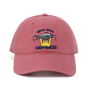 Chapeau de papa en détresse classique lavé avec logo brodé de poisson vintage à 6 panneaux personnalisable pour hommes et femmes Casquette de baseball non structurée - Product Image 2