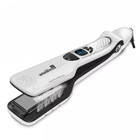 Salon professionnel vapeur fer plat fer à lisser avec affichage LCD à ions négatifs plaque de titane Styler électrique pour une utilisation en voiture