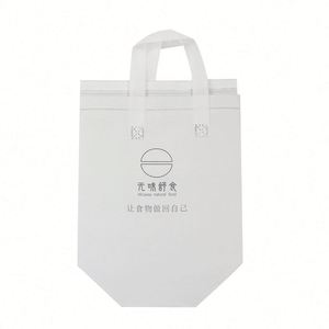 Sac isotherme blanc en non-tissé imperméable avec poignée pour vente en gros, idéal pour desserts, boissons, restaurants et plats à emporter - Product Image 4