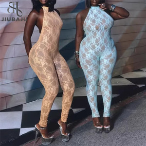 <span class=keywords><strong>Tutine</strong></span> Sexy in <span class=keywords><strong>Pizzo</strong></span> Trasparente da Donna, Senza Maniche con Allacciatura Posteriore, Monopezzo - Product Image 1