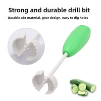 4-In-1 Efficiënte Plastic Fruit Corer Tool Set Groentevlees Vuller Spiralisator Kern Gat Digger Met Vervangbare Kop