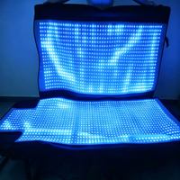 Couverture de luminothérapie rouge personnalisée avec 660nm 850nm 460nm 2750 LED, tapis infrarouge pour soulager la douleur corporelle complète