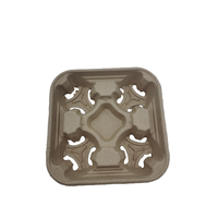 Porte-gobelet jetable en carton kraft pour boissons à emporter papier écologique, 4 cavernes d'emballage avec porte-gobelet