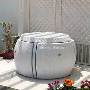 Thiết kế độc đáo mây ngoài trời Bàn và ghế thiết lập với ô trống bảng và ngoài trời tam giác ghế - Product Image 1
