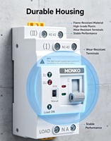 Sakelar Transfer Otomatis Ganda (ATS) Monko 50A 2P untuk Pemasangan Din Rail Generator 230V AC 5kA/8kA