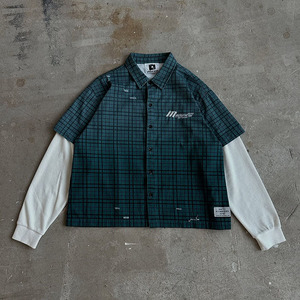 Camicie da Uomo Personalizzate OEM Casual Oversize con <span class=keywords><strong>Colletto</strong></span> Button-Down, Maniche Lunghe, in Flanella a Quadri, Motivo a Scacchi, in Cotone per Uomini - Product Image 1