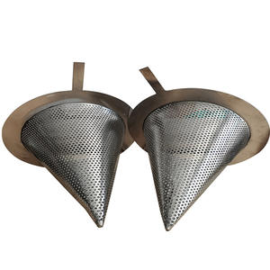 bottom stainless steel wire mesh screen temporary cone strainer