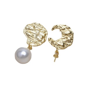 Boucles d'oreilles baroques en argent S925 avec corps en jade féminin façonné, cheveux, perle déformée 9-17, bijoux DIY, accessoires 4116 - Product Image 5