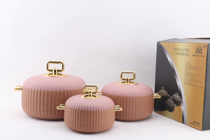 2025 새로운 디자인 하이 퀄리티 3 개 세트 1.0L + 2.0L + 3.5L 절연 식품 용기 캐서롤 따뜻한 냄비 - Product Image 2