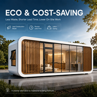 Cabane préfabriquée modulaire Apple Cabin clé en main, entièrement équipée, avec cuisine et salle de bain, prête à l'emploi pour jardin.