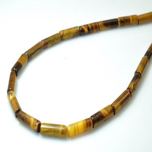 Cuentas de tubo de cristal de ágata de Ojos de tigre Natural de alta calidad, hebras marrones sueltas para cuentas de tubo de cilindro de joyería - Product Image 3