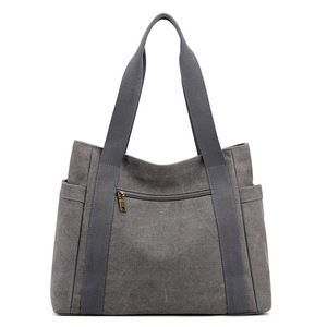 Sac fourre-tout messager en toile de haute qualité, sac à bandoulière simple, vente directe d'usine - Product Image 3