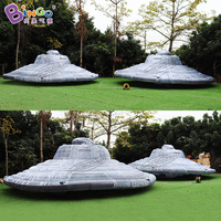 Nave Espacial Inflable Personalizada Bingo, Platillo Volador Gigante Inflable con Luces LED, Publicidad Inflable, Platillo Volador Loco con Luces LED