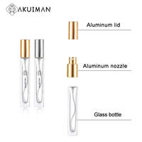 Flacon de parfum portable de 10 ml certifié CE, approuvé ISO9001, de qualité supérieure, avec logo OEM personnalisé, vente en gros