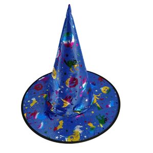 Chapeau de sorcière en tissu Haoxuan pour adultes, idéal pour <span class=keywords><strong>les</strong></span> costumes de fête de remise des diplômes et d'Halloween - Accessoire de mascarade doré en relief - Product Image 3