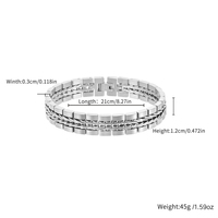 Bracelet en acier inoxydable pour homme, tressé chevron, noir, or, argent, avec fermoir déployant, style montre, bijoux industriels, vente en gros, personnalisable OEM