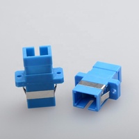 UPC SM Simplex fibra óptica adaptador conector SC acoplador precio barato azul o gris PC ABS FTTH sistema utilizado para RED