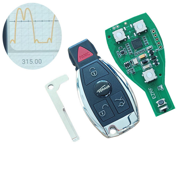 Wholesale for Mercedes Key Upgrade Fob 4 Button Benz Car Smart Key (315 Mhz/BGA/NEC) Car Key Accessories Keyless Entry
