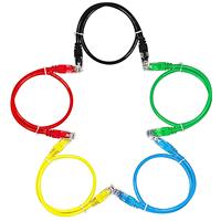 Conector Macho UTP RJ45 Cat6/Cat5/CAT5e de 4 Pares, Cobre Puro, 24/26/28AWG, Cubierta de PVC/LSZH, Certificado por la CE y RoHS de EE. UU., Cable con 1 Año de Garantía