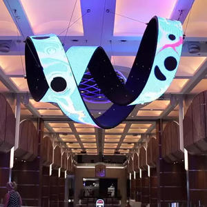 Easy Installation Round Radiant Circular Hanging Hexagon Foldable <strong>Rotating</strong> Flexible Video Curve <strong>Led</strong> Column <strong>LED</strong> <strong>Display</strong> - Product Image 4