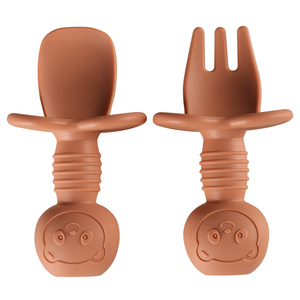 Juego de Cuchara y Tenedor de Silicona para Bebé, Libre de BPA, Apto para Alimentos, Cubiertos para Niños Pequeños, Utensilios para la Hora de Comer, Vajilla Infantil - Product Image 1